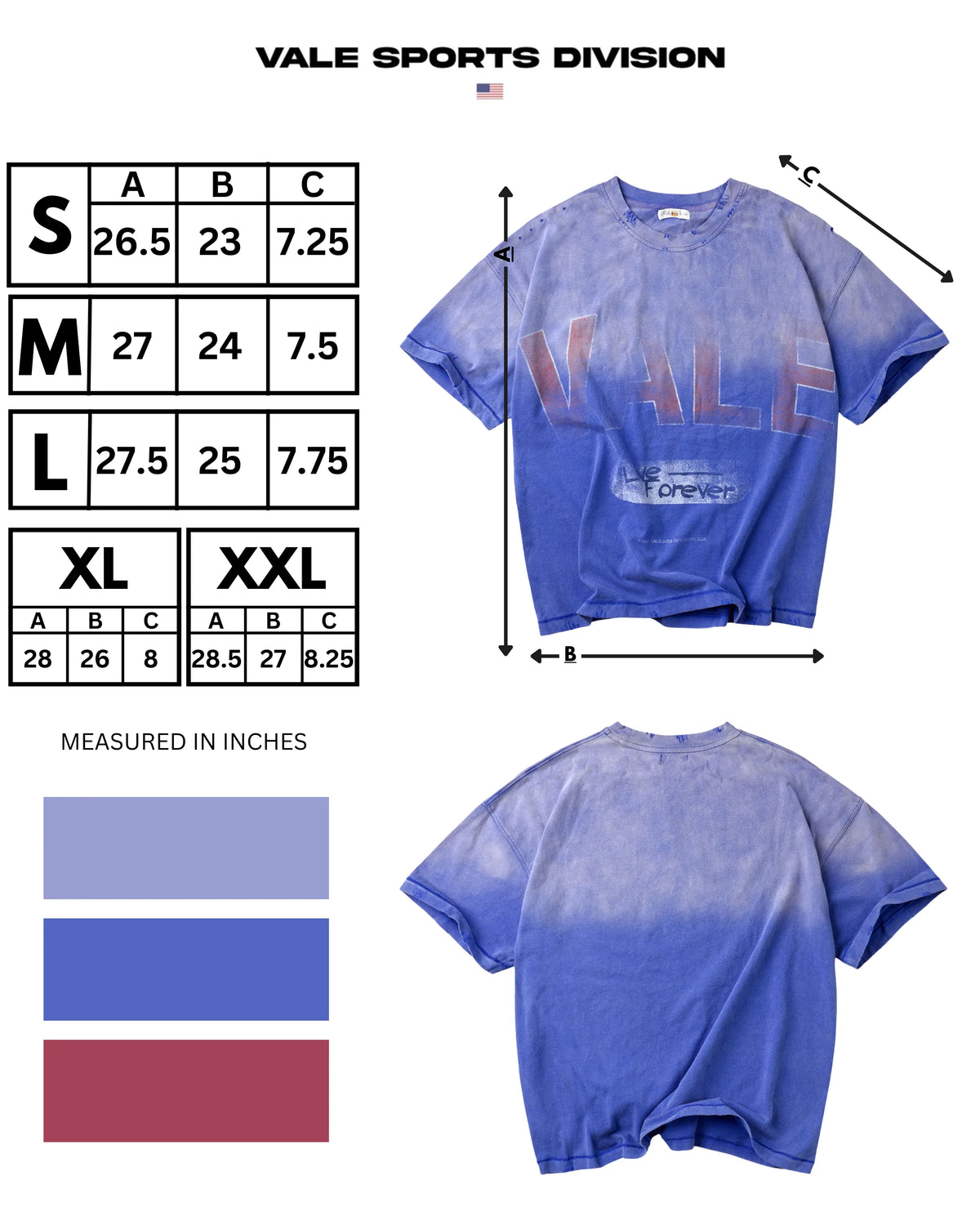 Vale Blue Logo Tee