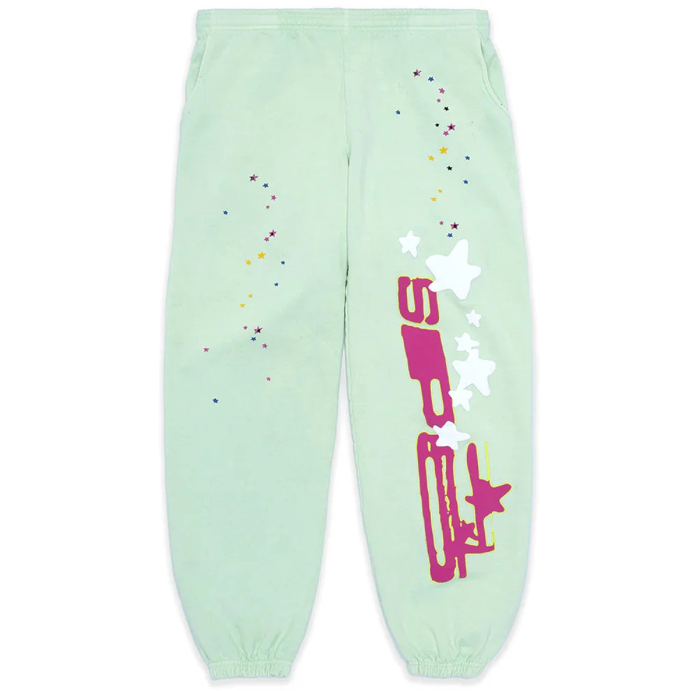 Sp5der Mint Green Sweatpants