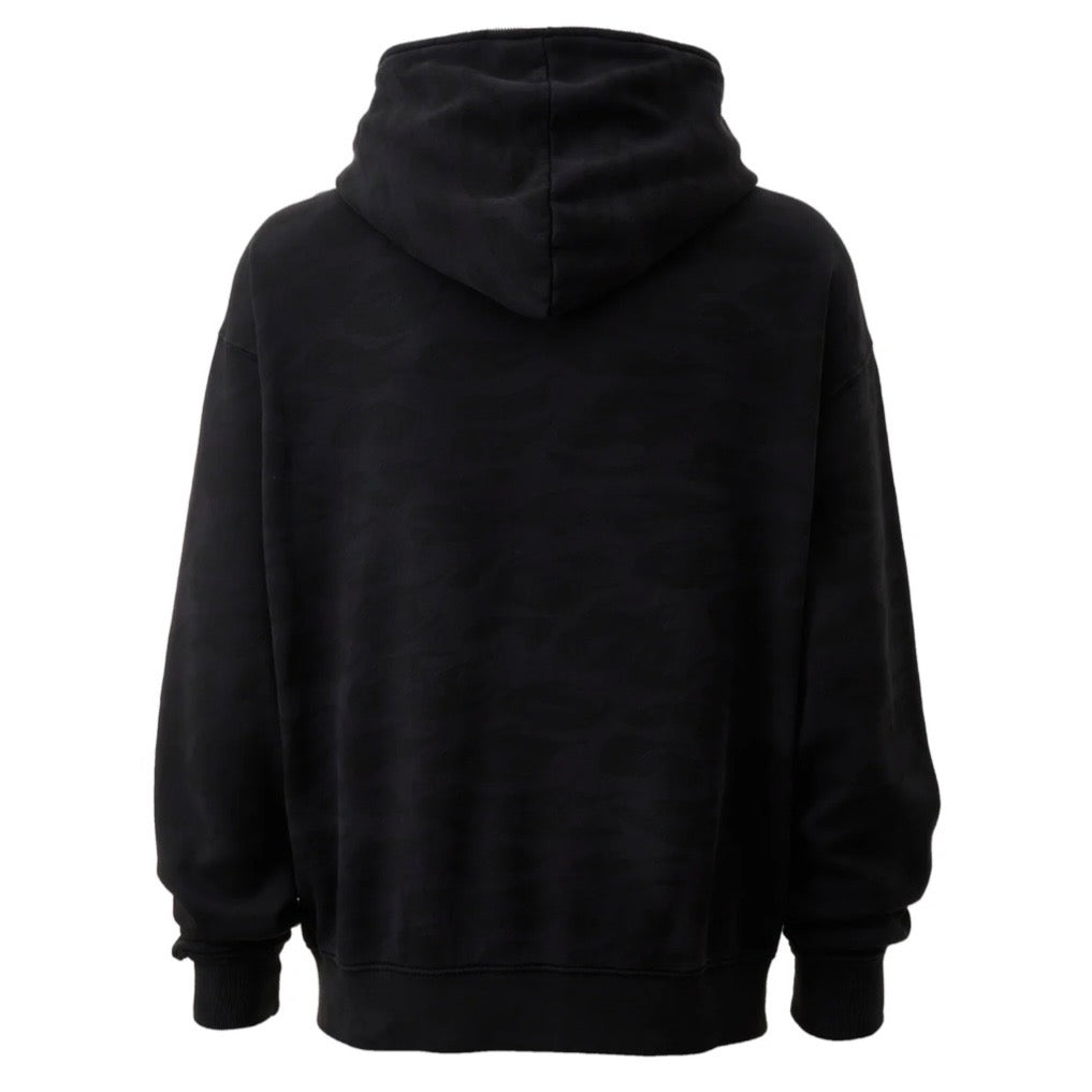 Hellstar Black Overdyed Cheetah Zip Hoodie