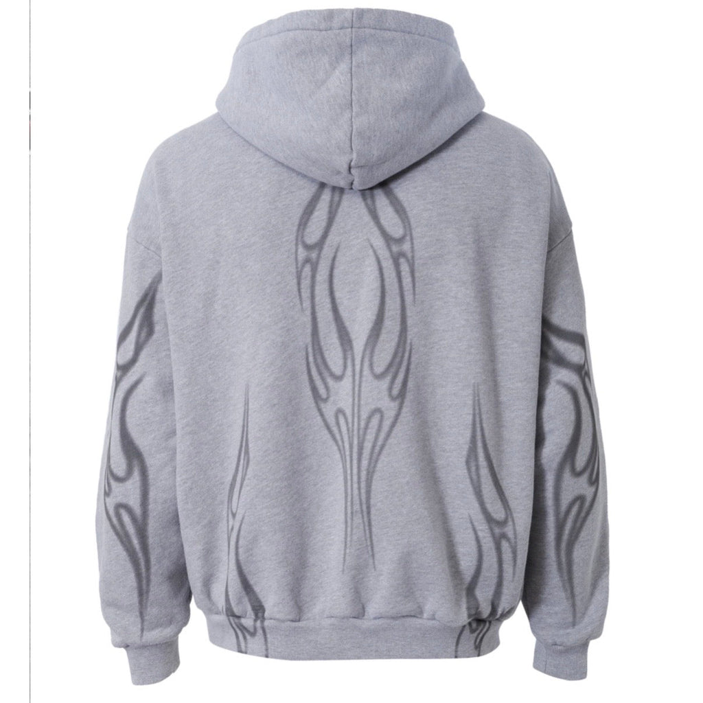 Hellstar Heather Grey Holy Cross Zip Up — detail view 2