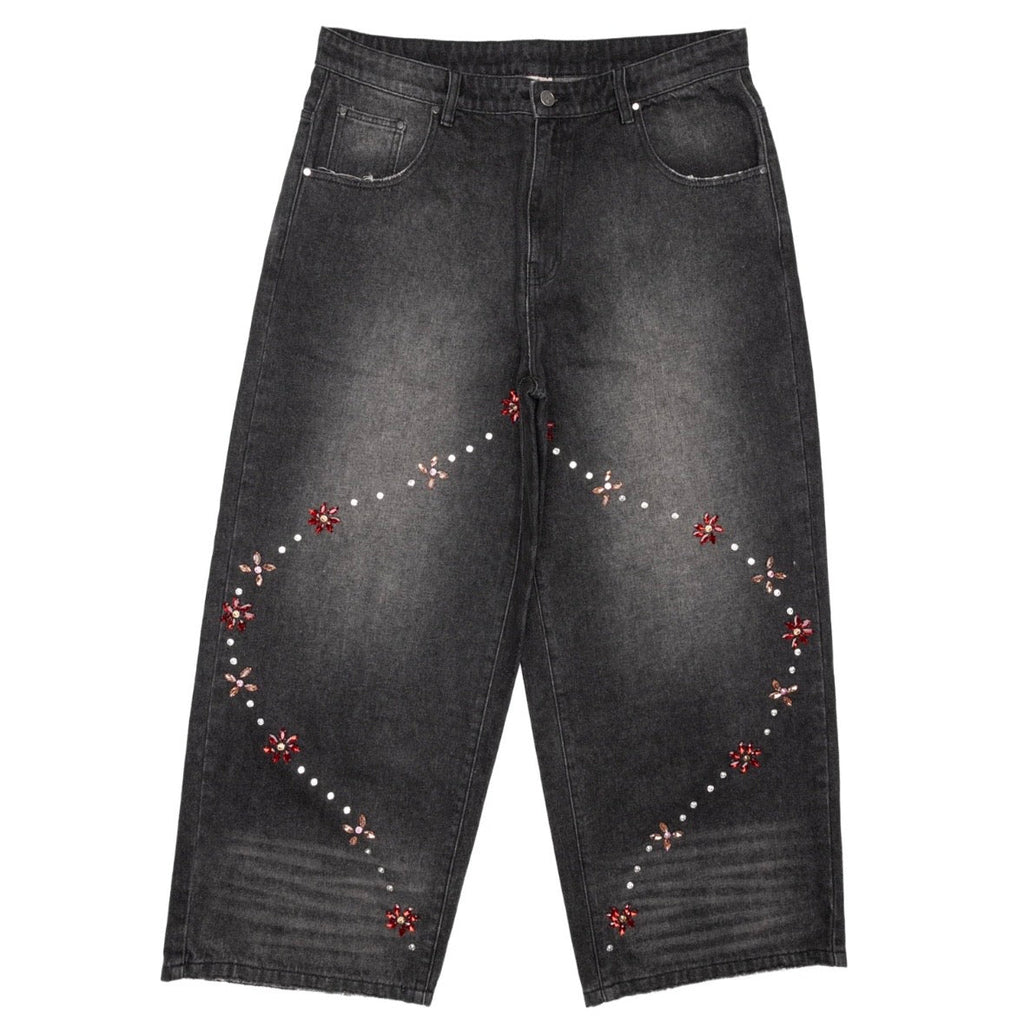 AZVA Flower Crystal Denim