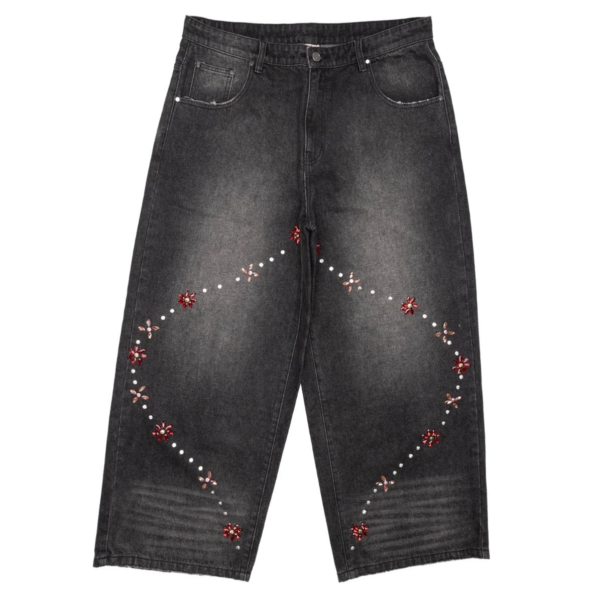 AZVA Flower Crystal Denim