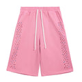 AZVA Pink Crystal Cactus Sweat Shorts