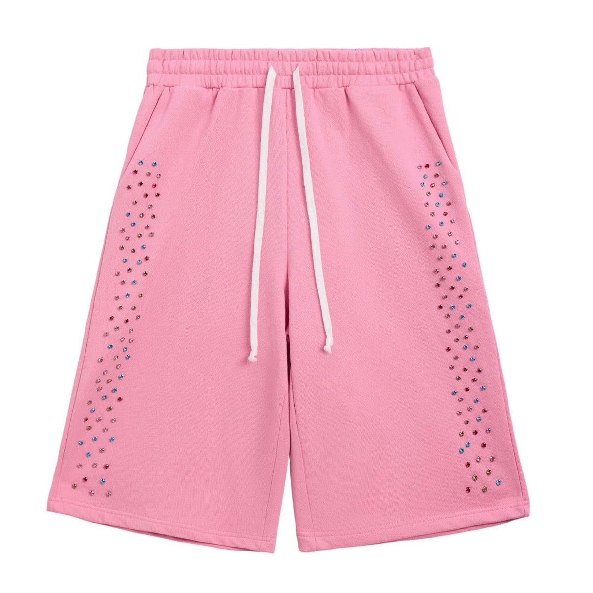 AZVA Pink Crystal Cactus Sweat Shorts