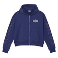 AZVA Navy Crystal Cactus Zip Hoodie