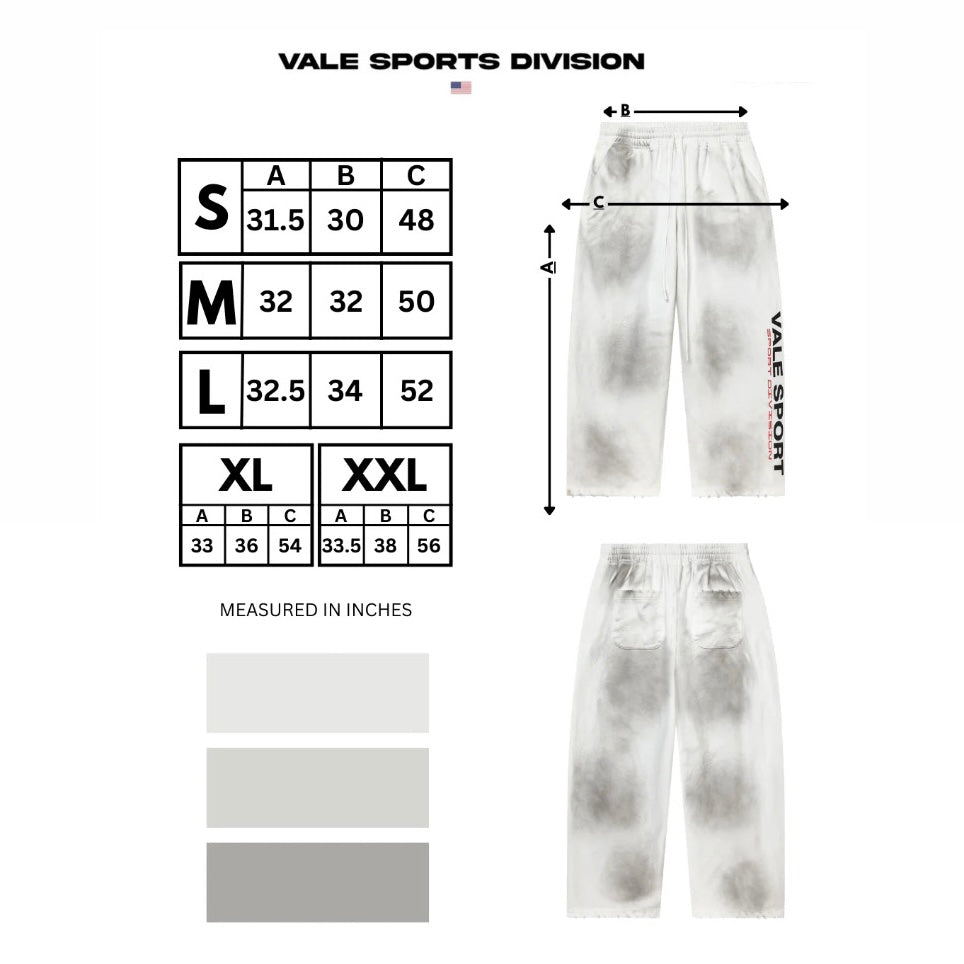Vale White Staple Sweatpants