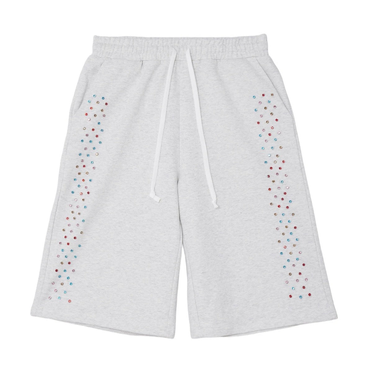 AZVA Grey Crystal Cactus Sweat Shorts