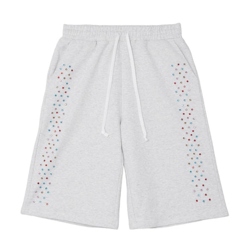 AZVA Grey Crystal Cactus Sweat Shorts