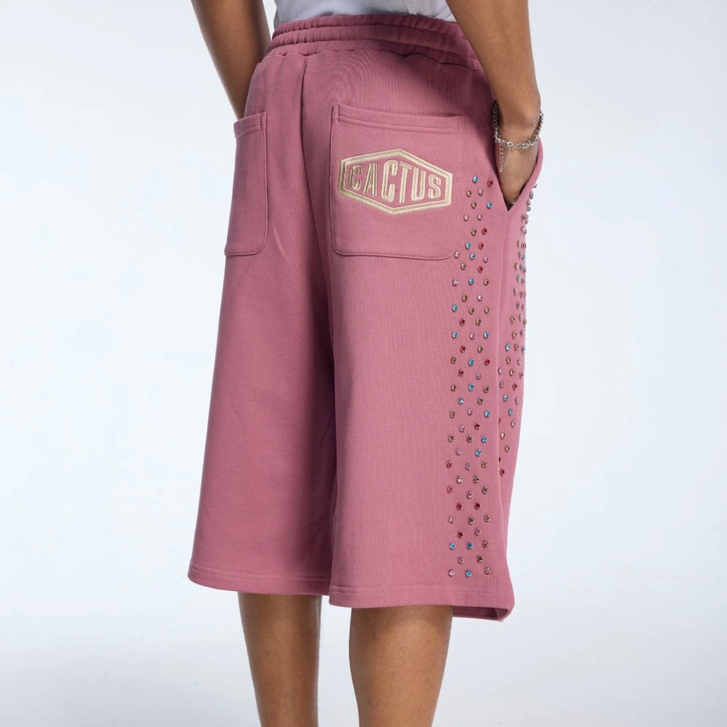 AZVA Raspberry Crystal Cactus Sweat Shorts