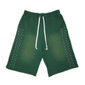 AZVA Green Hidden Crystal Sweat Shorts