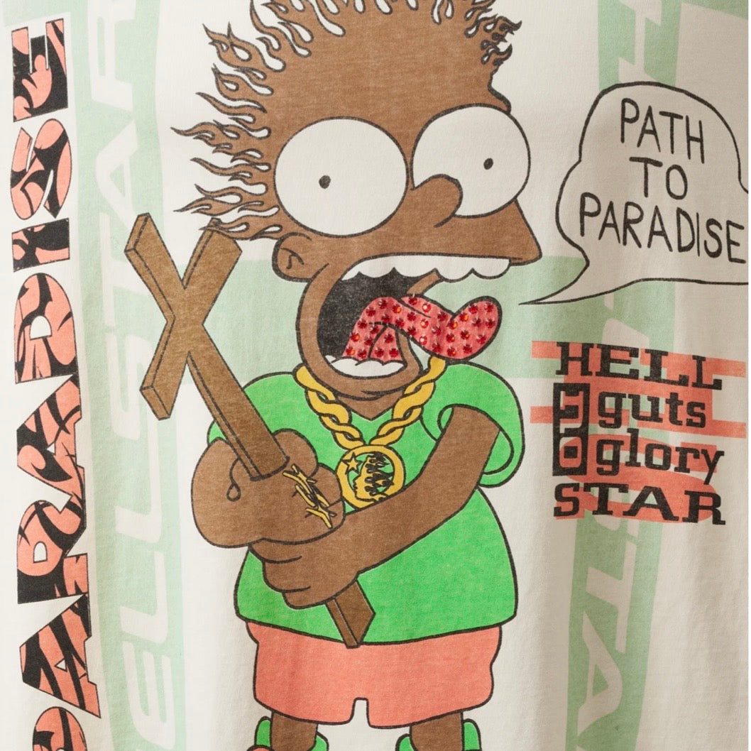 Helsltar White Cartoon Cross Tee