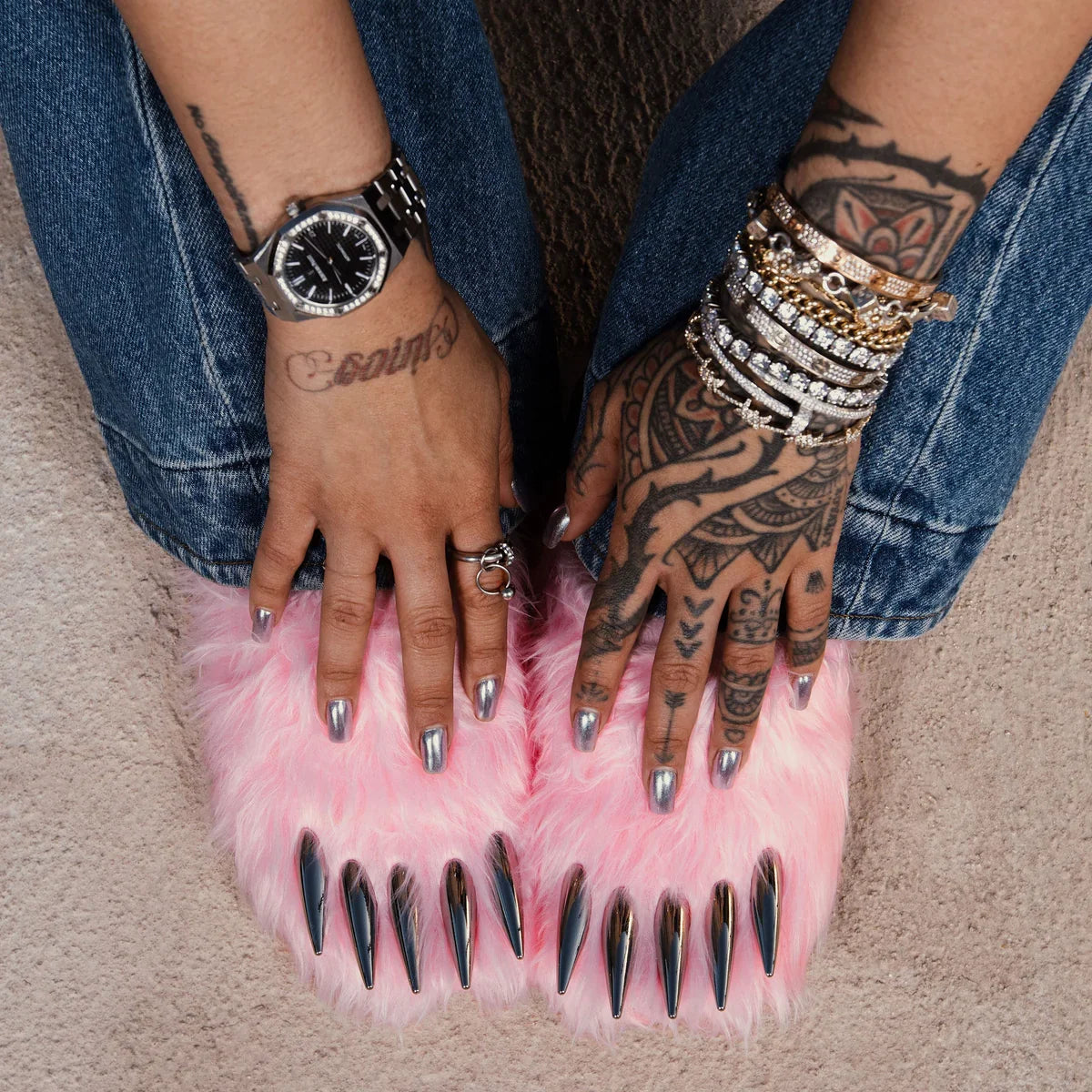 Bravest Studios Pink Claw Mules