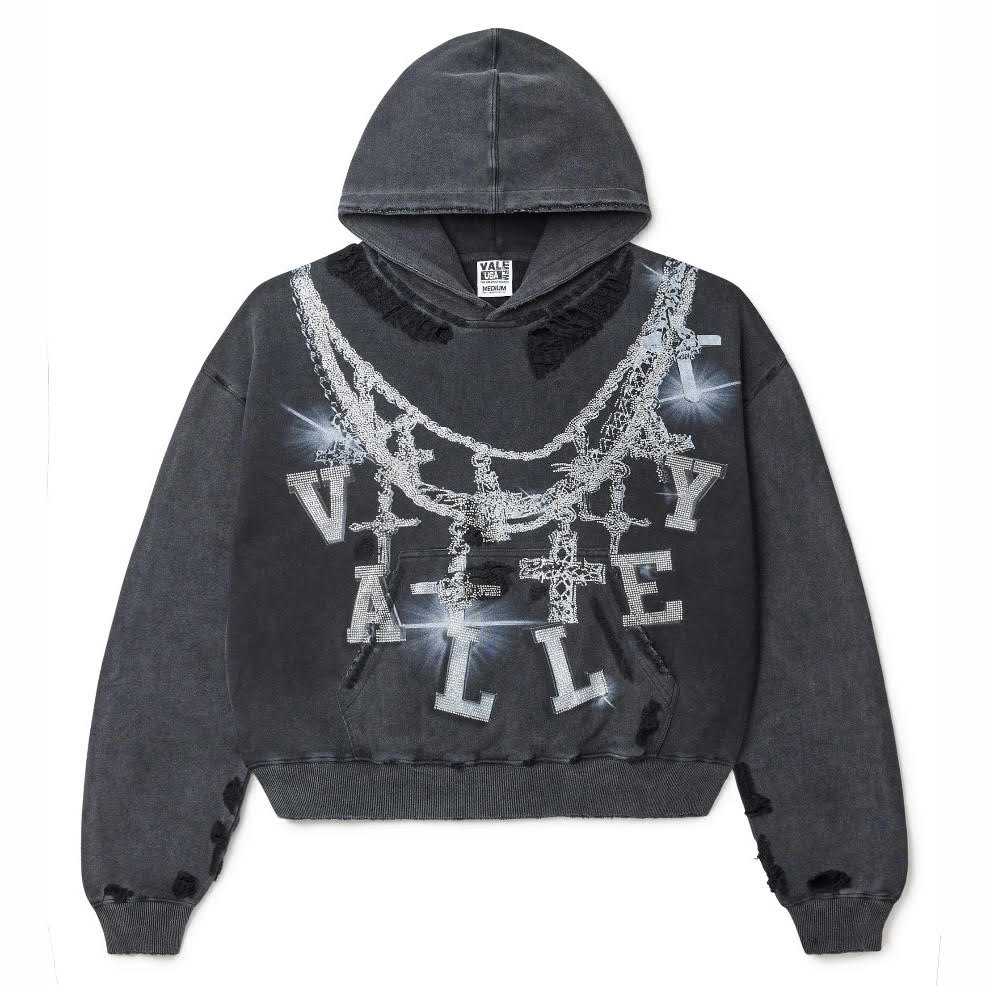 Vale White Big Chain Hoodie